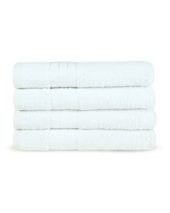 Good Morning Badstof Handdoek 100% Katoen 50x100cm - white - Set van 4