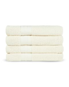 Good Morning Badstof Handdoek 100% Katoen 50x100cm - ecru - Set van 4