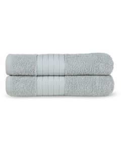 Good Morning Badstof Badlaken 100% Katoen 70x140cm - silver - Set van 2