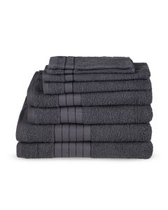 Good Morning Badgoedset 100% katoen - anthracite - 8 delig