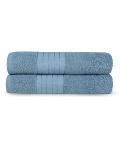 Good Morning Badstof Badlaken 100% Katoen 70x140cm - blue - Set van 2