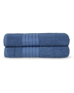 Good Morning Badstof Badlaken 100% Katoen 70x140cm - denim - Set van 2