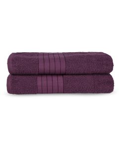Good Morning Badstof Badlaken 100% Katoen 70x140cm - bordeaux - Set van 2