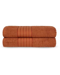Good Morning Badstof Badlaken 100% Katoen 70x140cm - terra - Set van 2
