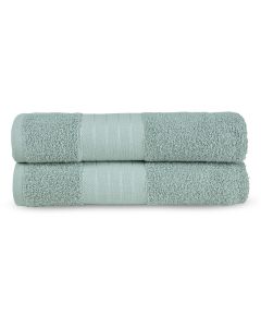 Good Morning Badstof Badlaken 100% Katoen 70x140cm - olive green - Set van 2