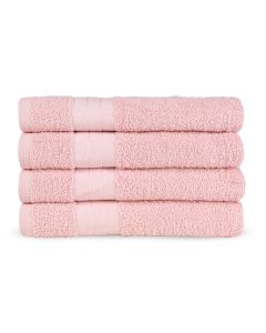 Good Morning Badstof Handdoek 100% Katoen 50x100cm - light pink - Set van 4