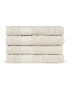 Good Morning Badstof Handdoek 100% Katoen 50x100cm - sand - Set van 4