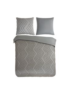 Pure Dekbedovertrek Micropercal Zigzag - taupe