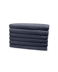 Eleganzzz Badstof Handdoek 100% Katoen 60x110cm - dark grey - set van 6