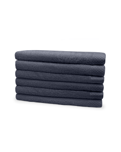Eleganzzz Badstof Badlaken 100% Katoen 70x140cm - dark grey - Set van 6