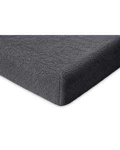 Eleganzzz Hoeslaken Teddy Pluche 35cm Hoekhoogte - anthracite