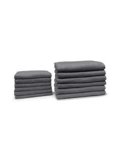 Eleganzzz Badgoedset 100% Katoen - dark grey - 12-delig