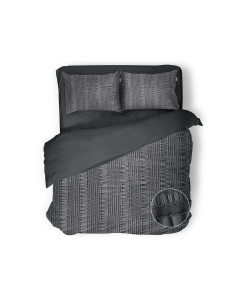 Eleganzzz Dekbedovertrek Micropercal Pure Stitches - anthracite