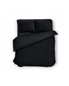 Eleganzzz Dekbedovertrek Teddy Rib Fleece - black