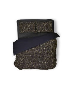 Eleganzzz Dekbedovertrek Foil Velvet - black