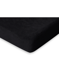 Eleganzzz Hoeslaken Flanel Fleece 35cm Hoekhoogte - black