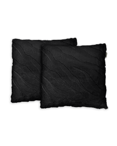 Eleganzzz Jacquard Rabbit Fur Sierkussens - black 50x50cm - Set van 2
