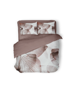 Eleganzzz Dekbedovertrek Micropercal Blossom Dreams - taupe