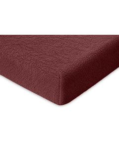 Eleganzzz Hoeslaken Teddy Pluche 35cm Hoekhoogte - bordeaux