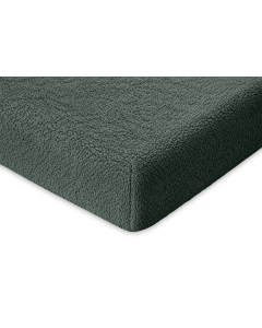 Eleganzzz Hoeslaken Teddy Pluche 35cm Hoekhoogte - bottle green