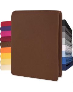 Lucina Hoeslaken Jersey Katoen Stretch 30cm Hoge Hoek - bruin
