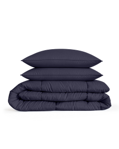 Eleganzzz Eazy Dekbed Zonder Overtrek Inclusief Kussenslopen - dark blue