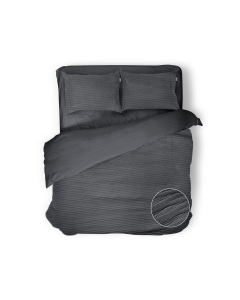 Eleganzzz Dekbedovertrek Micropercal Serenity Flow - dark grey