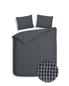 Heckett Lane Dekbedovertrek Katoen Vafala - steel grey