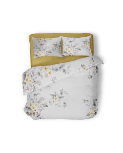 Eleganzzz Dekbedovertrek Micropercal Delicate Floral - grey
