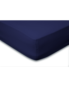 Eleganzzz Hoeslaken Jersey Katoen Stretch 35cm Hoge Hoek - donker blauw