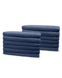 Eleganzzz Badstof Badlaken 100% Katoen 70x140cm - ocean blue - Set van 12