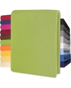Lucina Hoeslaken Jersey Katoen Stretch 30cm Hoge Hoek - groen