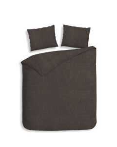 Heckett Lane Dekbedovertrek Flanel Franela - coffee quartz