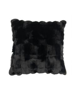 Heckett Lane Fake Fur Sierkussen Delphi - black is black 48x48cm
