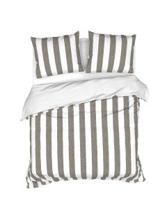 Heckett Lane Dekbedovertrek Mousseline Katoen Quinn - fossil taupe