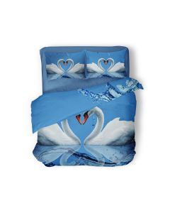 Eleganzzz Dekbedovertrek Micropercal Iternal Love - blue
