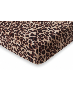 Eleganzzz Hoeslaken Flanel Fleece 35cm Hoekhoogte - leopard