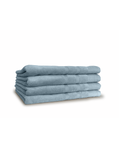LINNICK Diamond Velours Badlaken 100% Katoen 70x140cm - denim - Set van 4