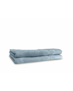 LINNICK Diamond Velours Badlaken 100% Katoen 70x140cm - denim - Set van 2