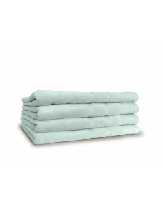 LINNICK Diamond Velours Badlaken 100% Katoen 70x140cm - soft green - Set van 4
