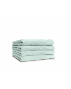 LINNICK Diamond Velours Handdoek 100% Katoen 60x110cm - soft green - Set van 4