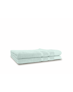LINNICK Diamond Badstof Badlaken 100% Katoen 70x140cm - soft green - set van 2