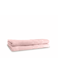 LINNICK Diamond Velours Badlaken 100% Katoen 70x140cm - light pink - Set van 2