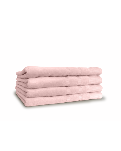 LINNICK Diamond Velours Badlaken 100% Katoen 70x140cm - light pink - Set van 4