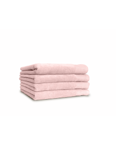 LINNICK Diamond Velours Handdoek 100% Katoen 60x110cm - light pink - Set van 4