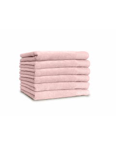 LINNICK Diamond Velours Handdoek 100% Katoen 60x110cm - light pink - Set van 6