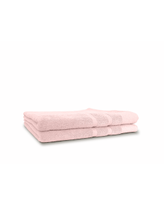 LINNICK Diamond Badstof Badlaken 100% Katoen 70x140cm - light pink - set van 2