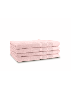 LINNICK Diamond Badstof Badlaken 100% Katoen 70x140cm - light pink - set van 4