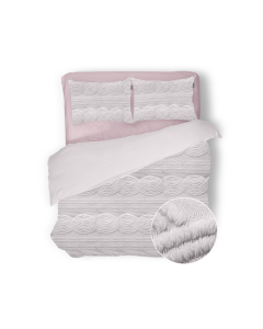 Eleganzzz Dekbedovertrek Jacquard Teddy Pluche - baby pink