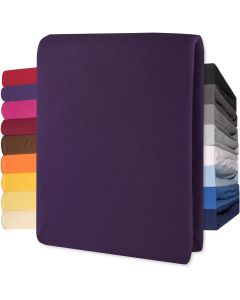 Lucina Hoeslaken Jersey Katoen Stretch 30cm Hoge Hoek - lila